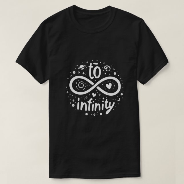 Camiseta Para o espaço infinito (Frente do Design)