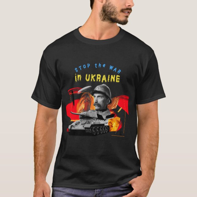 Camiseta para o fim da guerra na Ucrânia | i Estar (Frente)