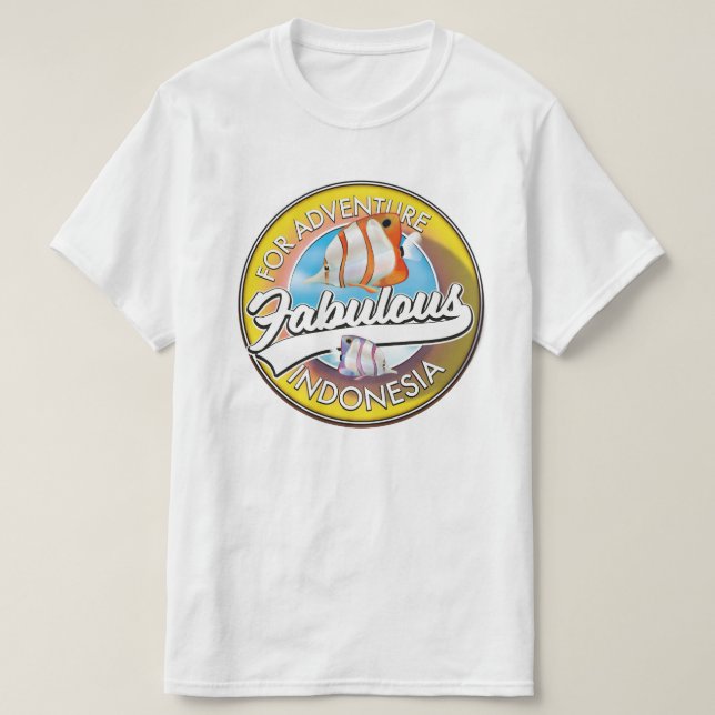 Camiseta Para o logotipo da Adventure Fabulous Indonesia (Frente do Design)