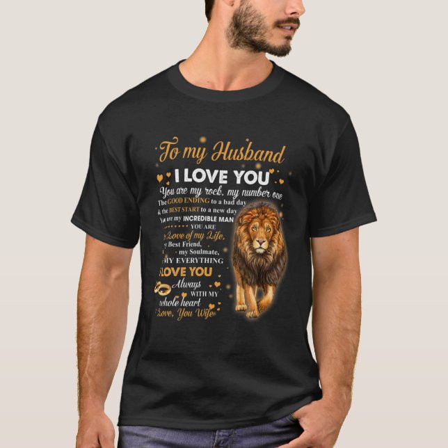 Camiseta Para O Meu Marido Eu Te Amo, Você É Minha Pedra, M (Frente)