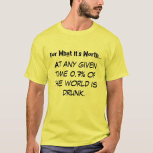 Camiseta Para o que vale…, a um momento determinado 0,7%