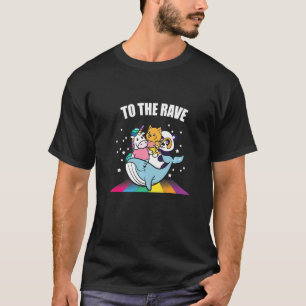 Camiseta Para o Unicórnio de Rave Gato Panda Música EDM Rav
