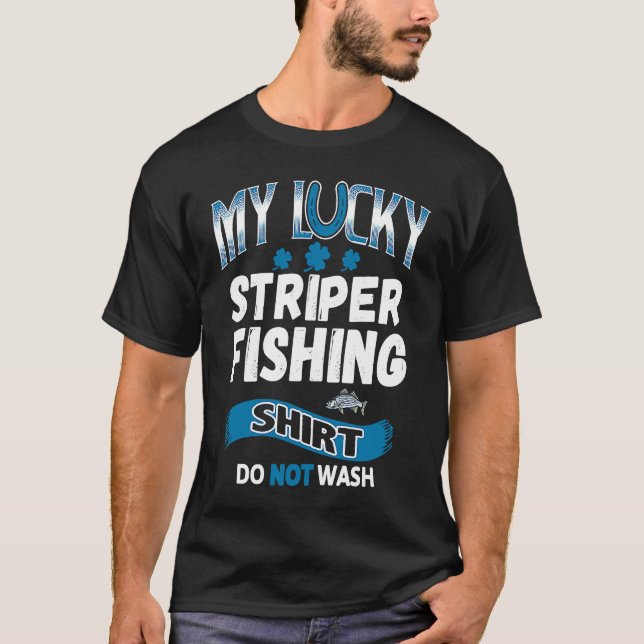 Camiseta Para os pescadores de Striper — Pesca de Strike (Frente)