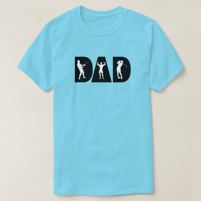 Camiseta Para Pais Poderosos Que Gostam De Pescar E Luz De  (Frente do Design)