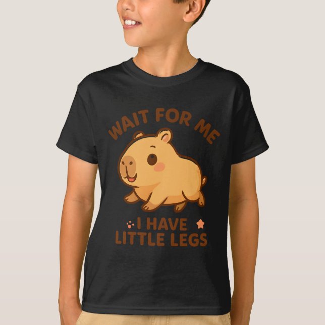 Camiseta Para Piada de Espera Divertida Perninhas Capivara (Frente)