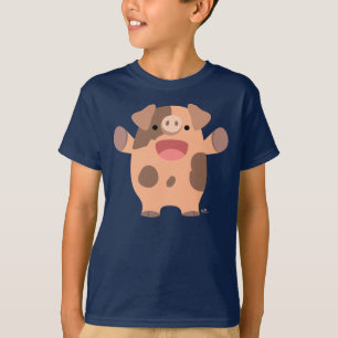 Camiseta para Porcos de Cartoon Bonitos
