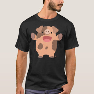 Camiseta para porcos de desenho amistoso