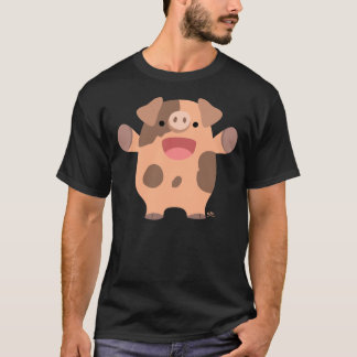 Camiseta para porcos de desenho amistoso