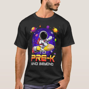 Camiseta Para Pré-K E Além Do Astronauta De Volta À Escola 