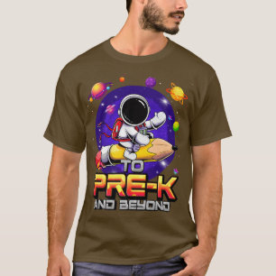 Camiseta Para Pré-K E Além Do Astronauta De Volta À Escola