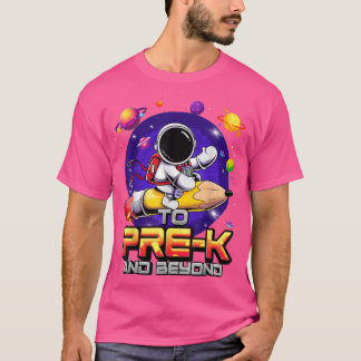 Camiseta Para Pré-K E Além Do Astronauta De Volta À Pré-K E