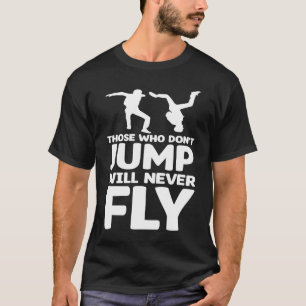 Camiseta Pára-quedas de mergulho divertido Paracaidista Sky