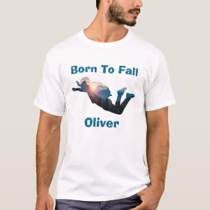 Camiseta Pára-quedismo no Pôr do Sol nas Montanhas Nascido 