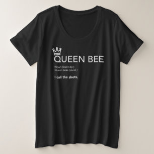Camiseta Para Rainha B e Rainha Bebida Definição com Coroa