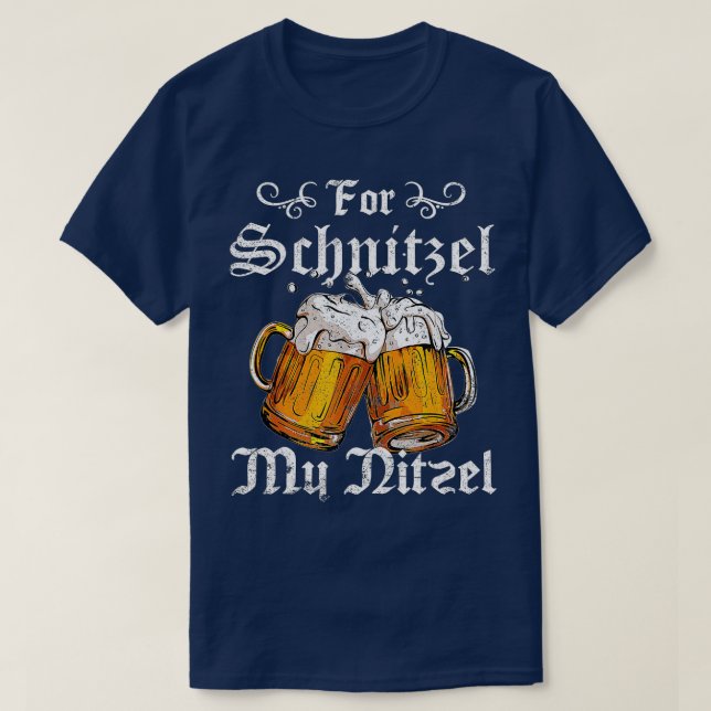 Camiseta Para Schnitzel Meu Nitzel Funny Oktoberfest Gift 8 (Frente do Design)