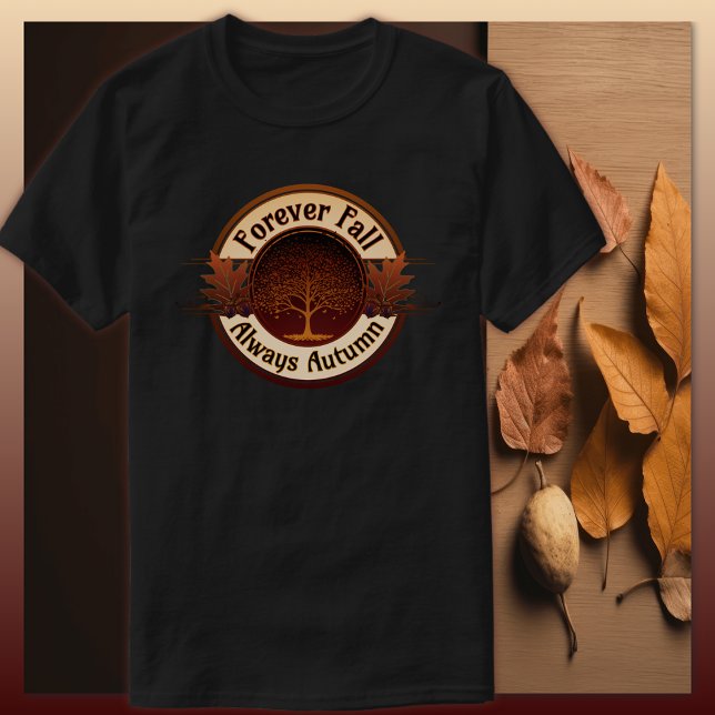 Camiseta Para sempre, Adulto de Árvore Sempre de Outono (Criador carregado)