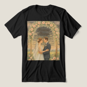 Camiseta Para sempre e sempre - Muro de Casamento Romântico
