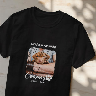 Camiseta Para sempre em nossa Foto Grunge Memorial do Pet