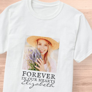 Camiseta Para sempre em nosso Simples Memorial Personalizad
