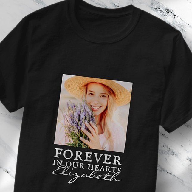 Camiseta Para sempre em nosso Simples Memorial Personalizad (Criador carregado)