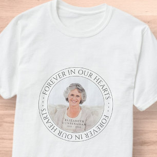 Camiseta Para Sempre Em Nossos Corações Foto Elegante Memor