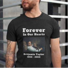 Camiseta Para Sempre Em Nossos Corações Texto Em Uma Foto D