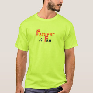 Camiseta Para Sempre Fã Verde Segurança Masculino