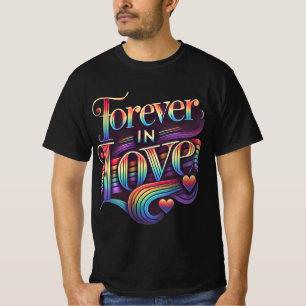 Camiseta Para sempre no amor Tee do Namorados Romântico