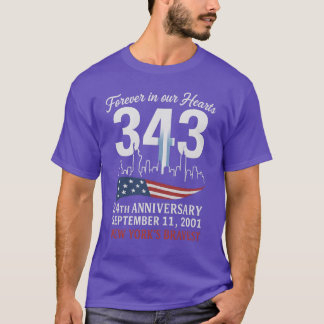 Camiseta Para sempre no nosso 24º aniversário 1 de setembro