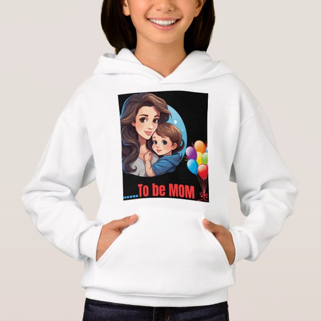 Camiseta Para ser mãe, personalizada, Hoodies clássico. (Frente)