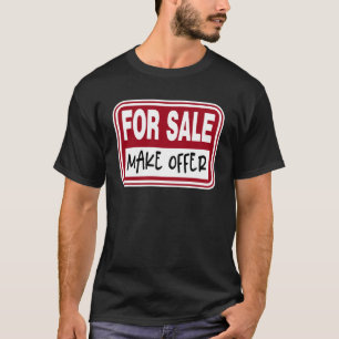 Camiseta Para Sinal de Venda Fazer Oferta Gráfico Disponíve