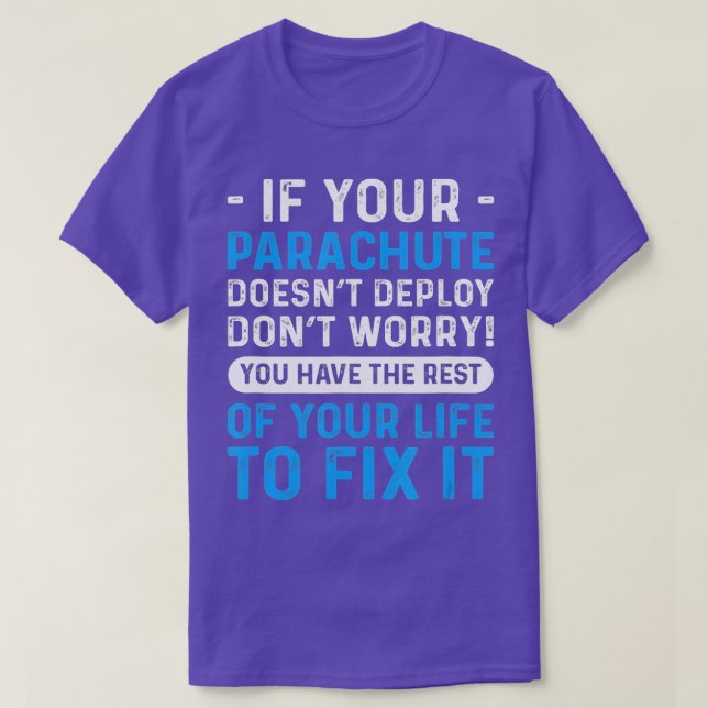 Camiseta Para Skydiving Parachuting Skydiving (Frente do Design)