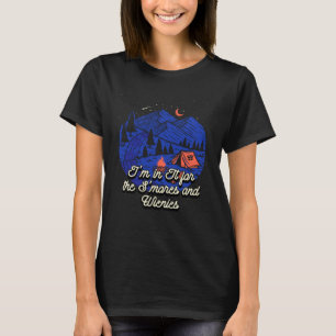 Camiseta Para Smores e Wienies Comida de Acampamento Camper