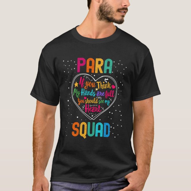 Camiseta PARA Squad Appreciation Week Back to School Heart (Frente)