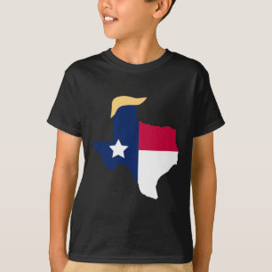 Camiseta Para Trump 2020 Election Texas Flag Trump Hair