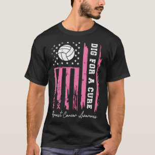 Camiseta Para Um Volleyba De Sensibilização Do Cancer De Ma