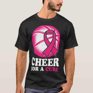 Camiseta Para Uma Consciência Do Cancer De Basquete De Cura
