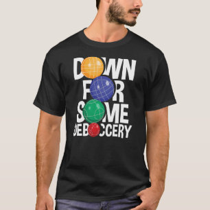 Camiseta Para Uma Leitura Do Jogador De Bola De Bocce