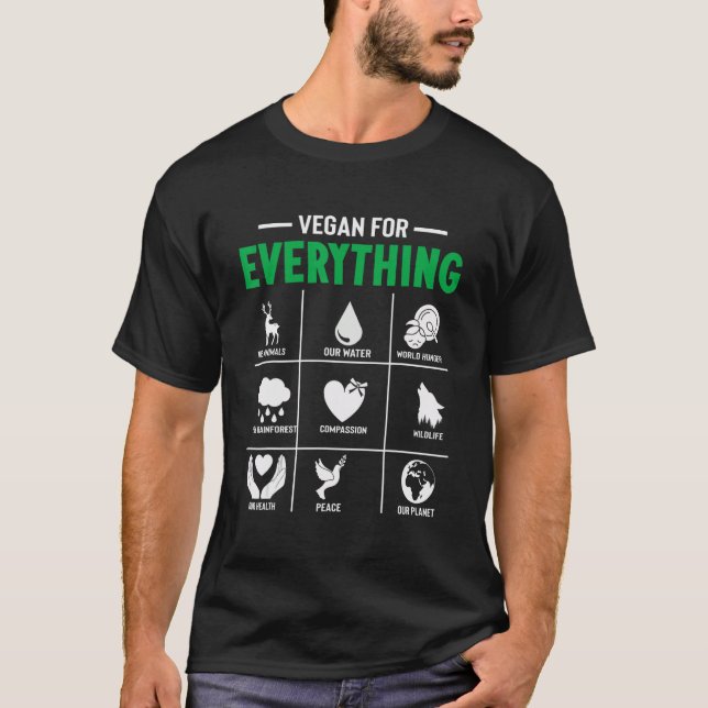 Camiseta Para vegan Planta Powered para tudo para vegetação (Frente)