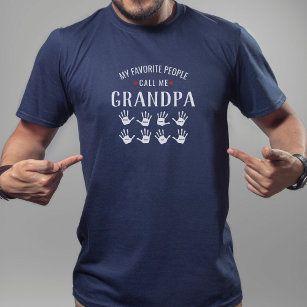 Camiseta Para vovô com 8 Netos personalizados