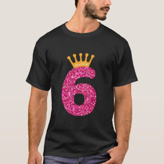 Camiseta Parabéns, 6 de Festas de Aniversário de 6 Anos
