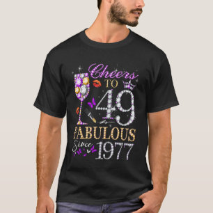 Camiseta Parabéns aos 49 Fabulosos Desde 1977 49º Aniversár