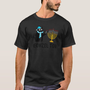 Camiseta Parabéns Chanukah Dono de Gato Judaico Hanukka Fei