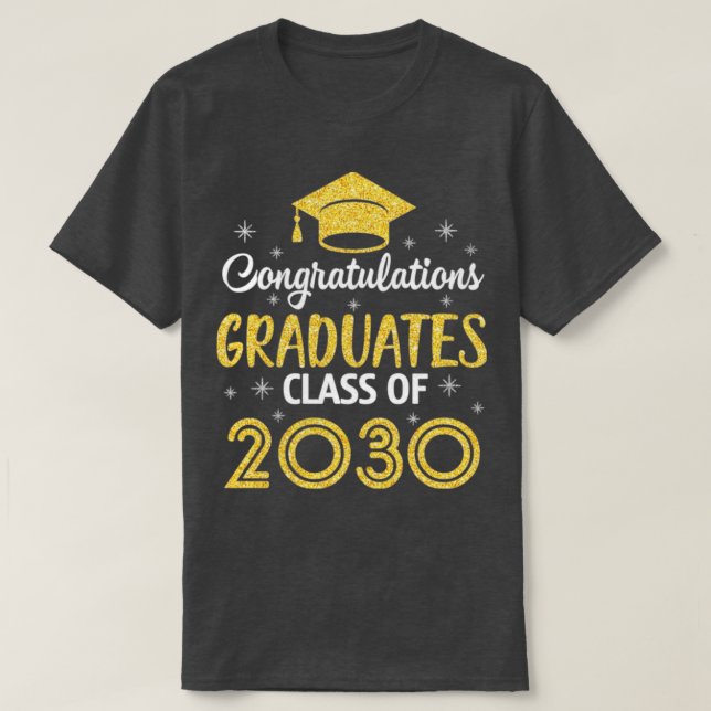 Camiseta Parabéns Classe De Formandos De Ruas 2030 (Frente do Design)