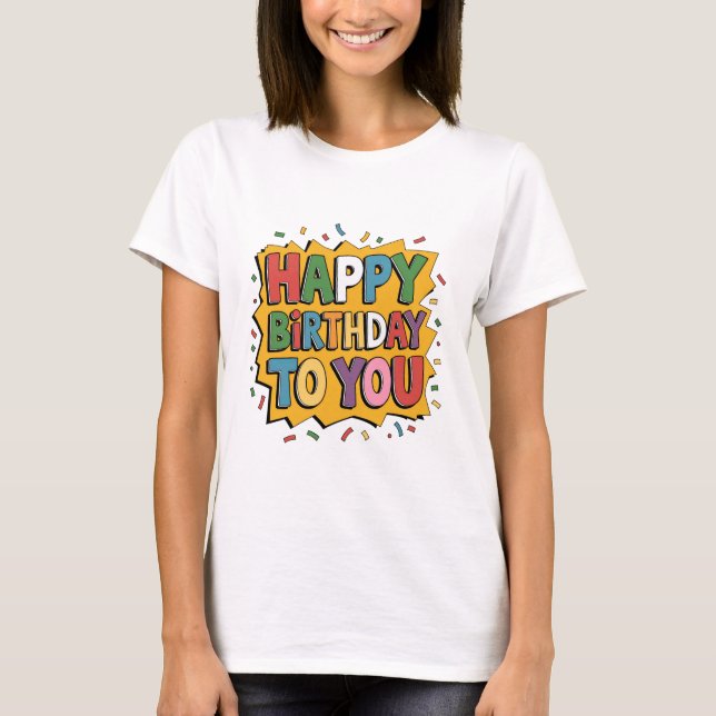 Camiseta Parabéns Comic Burst (Frente)