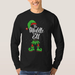 Camiseta Parabéns da Família do Elf do Meio Pajama Costum