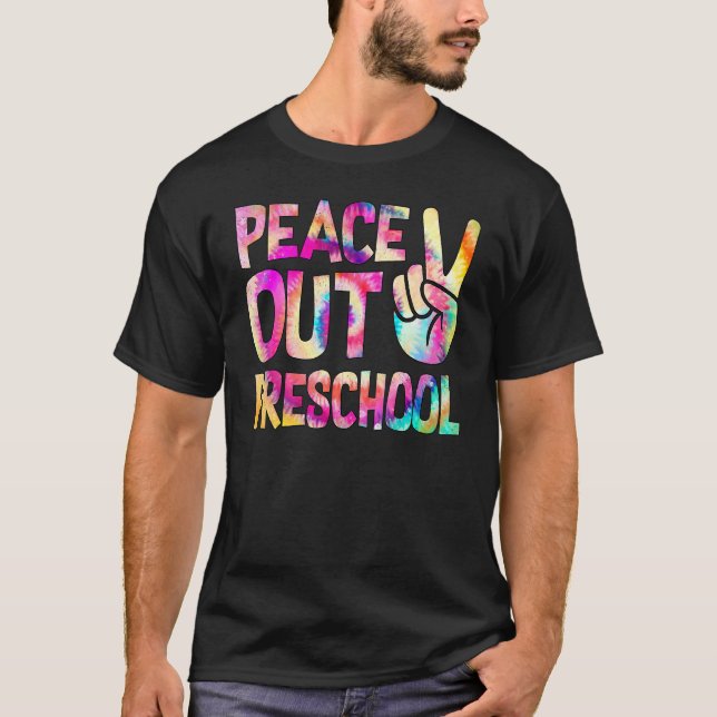 Camiseta Parabéns da pré-escola no último dia do colégio D (Frente)