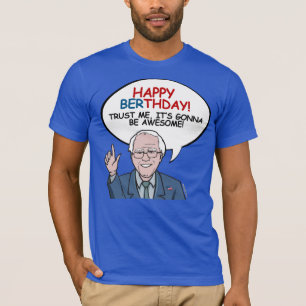 Camiseta Parabéns de Aniversário Bernie Sanders - Aniversár
