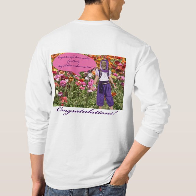 Camiseta parabéns de manga comprida (Verso)