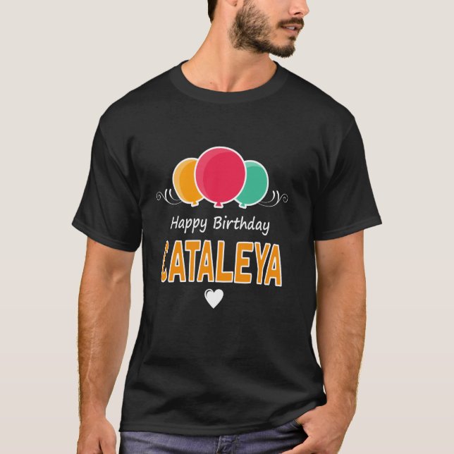 Camiseta Parabéns dizendo Cataleya (Frente)